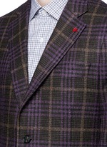 Detail View -Click To Enlarge 'Cortina' Glen plaid wool-silk-cashmere blazer