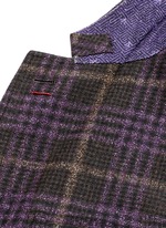 Detail View -Click To Enlarge 'Cortina' Glen plaid wool-silk-cashmere blazer