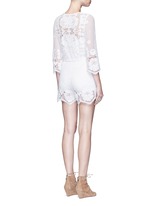 Back View -Click To Enlarge 'Greta' scalloped lace rompers