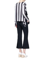 Figure View -Click To Enlarge Stripe silk cashmere-wool combo sweater