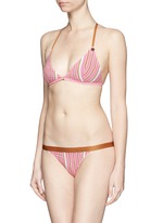Figure View -Click To Enlarge 'Phoenix' stripe racerback triangle bralette