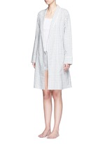Figure View -Click To Enlarge 'Tia' gingham check organic cotton boxer shorts