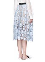 Back View -Click To Enlarge 'Flower Garden' guipure lace midi skirt