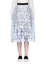 Main View -Click To Enlarge 'Flower Garden' guipure lace midi skirt