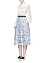 Figure View -Click To Enlarge 'Flower Garden' guipure lace midi skirt