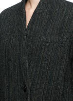 Detail View -Click To Enlarge 'Henley' herringbone virgin wool boyish coat