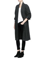 Figure View -Click To Enlarge 'Henley' herringbone virgin wool boyish coat