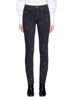 Detail View -Click To Enlarge 'Ennett' splatter paint print skinny jeans