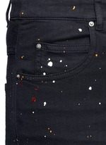 Detail View -Click To Enlarge 'Ennett' splatter paint print skinny jeans