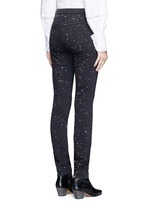 Back View -Click To Enlarge 'Ennett' splatter paint print skinny jeans