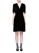 Main View -Click To Enlarge 'Lynna' surplice neckline velvet dress