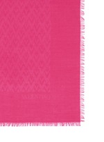 Detail View -Click To Enlarge 'V' logo jacquard silk-wool scarf