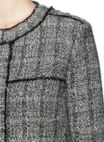Detail View -Click To Enlarge 'Laura' stripe frayed edge tweed jacket