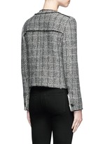 Back View -Click To Enlarge 'Laura' stripe frayed edge tweed jacket