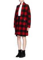 Figure View -Click To Enlarge 'Gabrie' check plaid bouclé coat