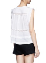 Back View -Click To Enlarge 'Rodge' lace insert butterfly sleeve top