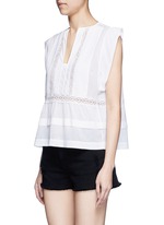 Front View -Click To Enlarge 'Rodge' lace insert butterfly sleeve top