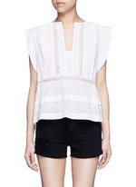 Main View -Click To Enlarge 'Rodge' lace insert butterfly sleeve top