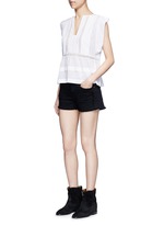 Figure View -Click To Enlarge 'Rodge' lace insert butterfly sleeve top