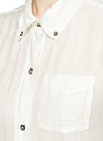 Detail View -Click To Enlarge 'Lindsey' sheer cotton silk shirt