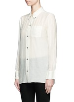 Front View -Click To Enlarge 'Lindsey' sheer cotton silk shirt