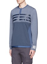 Front View -Click To Enlarge Patchwork Henley shirt