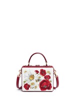 Back View -Click To Enlarge 'Daisy' crystal floral appliqué Dauphine leather box bag