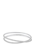 Main View -Click To Enlarge 'Anamorphose' diamond 18k white gold twisted bangle
