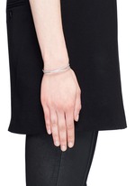 Figure View -Click To Enlarge 'Anamorphose' diamond 18k white gold twisted bangle