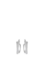 Main View -Click To Enlarge 'Anamorphose' diamond 18k white gold twisted earrings