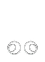 Main View -Click To Enlarge 'Anamorphose' diamond 18k white gold small twisted earrings