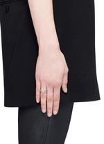 Figure View -Click To Enlarge 'Anamorphose' 18k white gold twisted ring