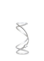 Main View -Click To Enlarge 'Anamorphose' diamond 18k white gold twisted long ring