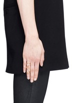 Figure View -Click To Enlarge 'Anamorphose' 18k yellow gold twisted long ring