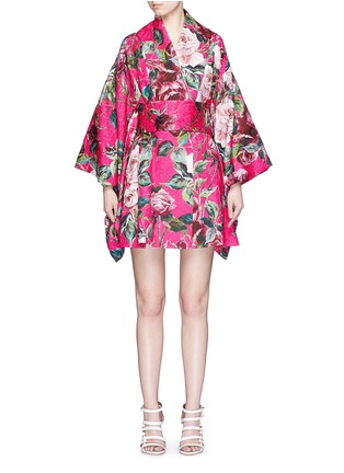 首图 - 点击放大 首图 - 点击放大 - DOLCE & GABBANA - 玫瑰花锦缎和服式外套