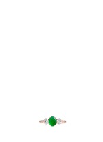 Main View -Click To Enlarge Jade diamond 18k rose gold ring