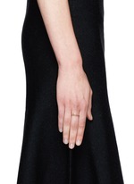 Figure View -Click To Enlarge 'Thin Tribal Spike' diamond pavé 18k gold ring