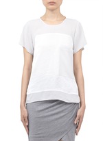 Helmut Lang&nbsp;Panelled chiffon T-shirt