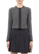 Canabby printed silk-blend blouse