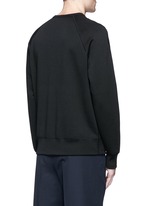 Back View -Click To Enlarge 'College Face' emoji patch cotton sweatshirt