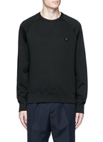 Main View -Click To Enlarge 'College Face' emoji patch cotton sweatshirt