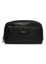 Main View -Click To Enlarge Large snake embossed leather cosmetics bag