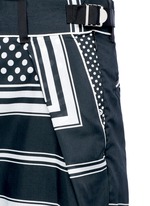 Detail View -Click To Enlarge Dot scarf print culottes