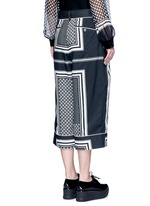 Back View -Click To Enlarge Dot scarf print culottes