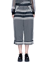 Main View -Click To Enlarge Dot scarf print culottes