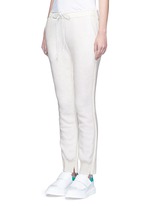 Front View -Click To Enlarge Wool-cashmere knit back jogging pants