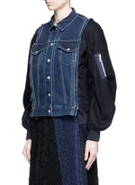 Front View -Click To Enlarge Denim front flannel jacket