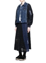 Figure View -Click To Enlarge Denim front flannel jacket