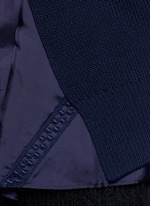 Detail View -Click To Enlarge Back split rib knit sweater