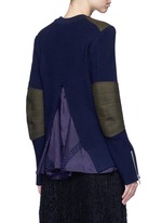 Back View -Click To Enlarge Back split rib knit sweater